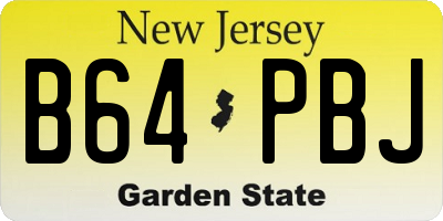 NJ license plate B64PBJ