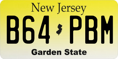 NJ license plate B64PBM