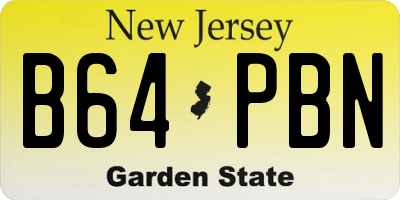 NJ license plate B64PBN