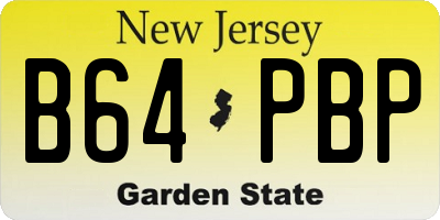 NJ license plate B64PBP