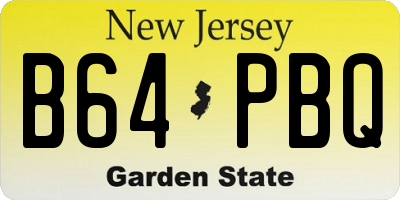 NJ license plate B64PBQ