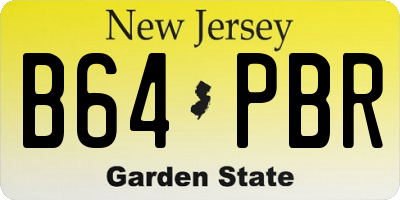 NJ license plate B64PBR