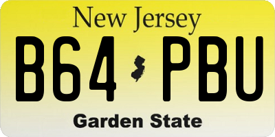 NJ license plate B64PBU