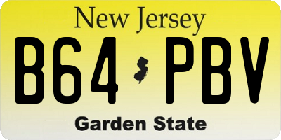 NJ license plate B64PBV