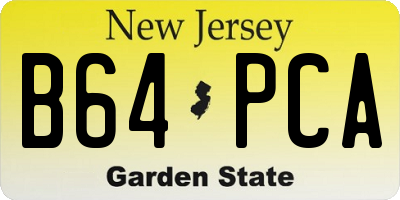 NJ license plate B64PCA
