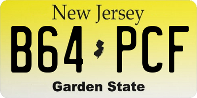NJ license plate B64PCF