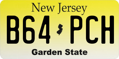 NJ license plate B64PCH