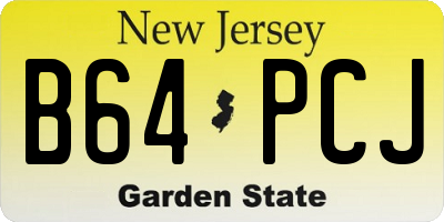 NJ license plate B64PCJ