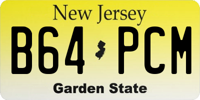 NJ license plate B64PCM