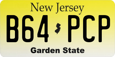 NJ license plate B64PCP