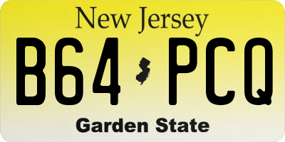 NJ license plate B64PCQ
