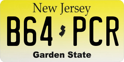 NJ license plate B64PCR