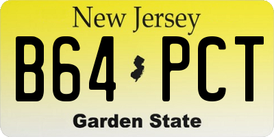 NJ license plate B64PCT
