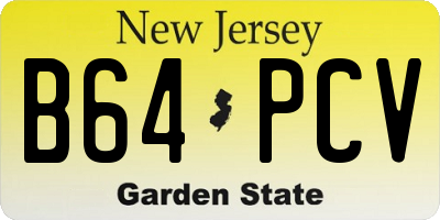 NJ license plate B64PCV