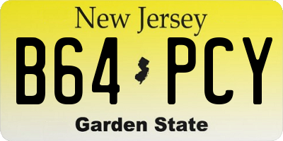 NJ license plate B64PCY