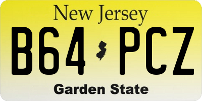 NJ license plate B64PCZ