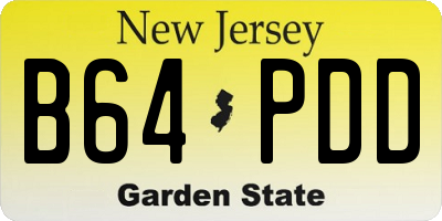 NJ license plate B64PDD