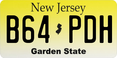 NJ license plate B64PDH