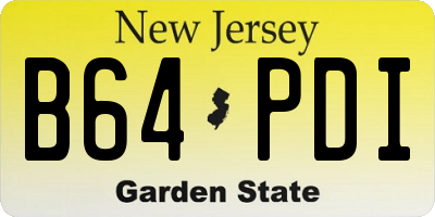 NJ license plate B64PDI