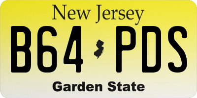 NJ license plate B64PDS