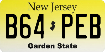 NJ license plate B64PEB