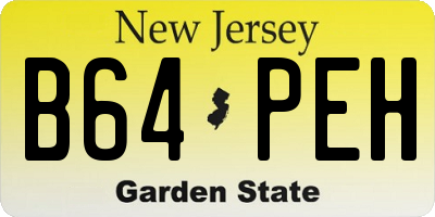 NJ license plate B64PEH