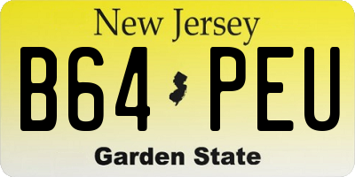 NJ license plate B64PEU