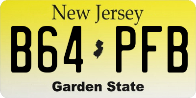 NJ license plate B64PFB