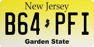 NJ license plate B64PFI