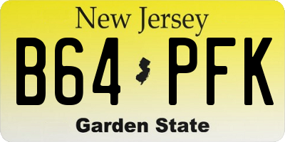 NJ license plate B64PFK