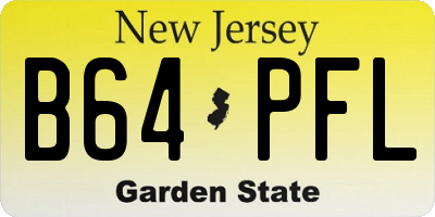 NJ license plate B64PFL