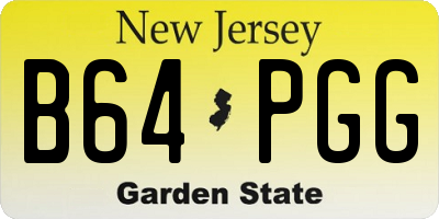 NJ license plate B64PGG
