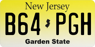 NJ license plate B64PGH