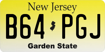 NJ license plate B64PGJ