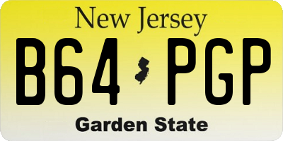 NJ license plate B64PGP