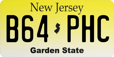 NJ license plate B64PHC