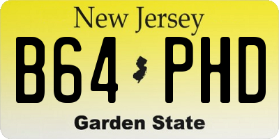 NJ license plate B64PHD