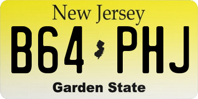 NJ license plate B64PHJ
