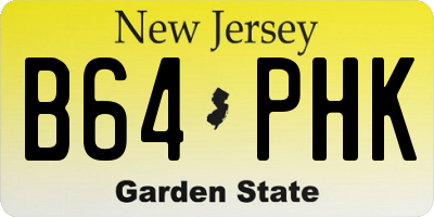 NJ license plate B64PHK