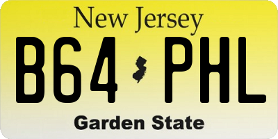 NJ license plate B64PHL