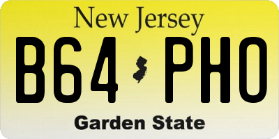 NJ license plate B64PHO