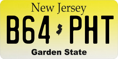 NJ license plate B64PHT
