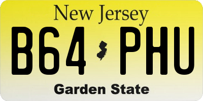 NJ license plate B64PHU