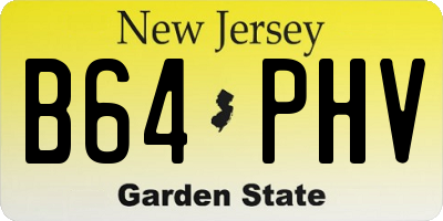 NJ license plate B64PHV
