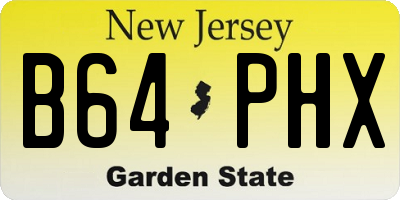 NJ license plate B64PHX