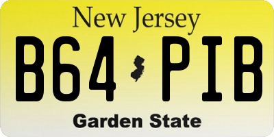 NJ license plate B64PIB