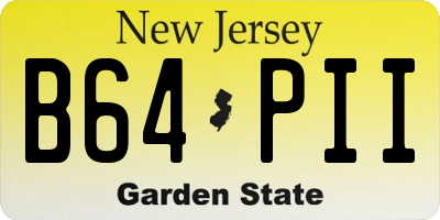 NJ license plate B64PII