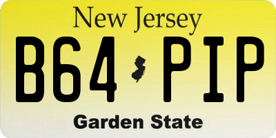 NJ license plate B64PIP