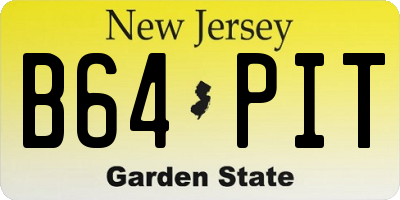 NJ license plate B64PIT