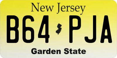 NJ license plate B64PJA